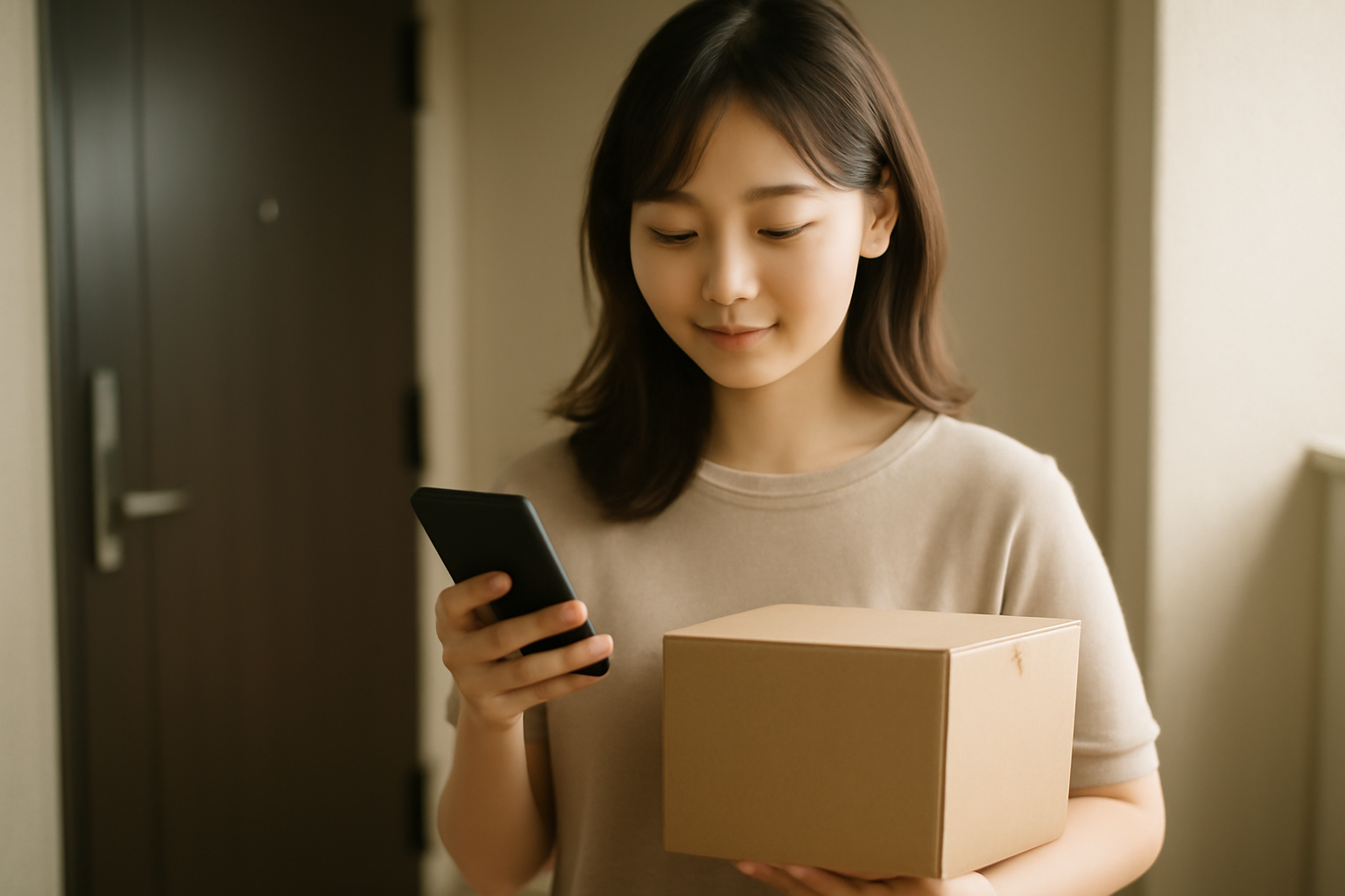 誰にもバレずにアフターピルをオンライン診療で受け取るイメージ(無地の梱包で届く荷物)